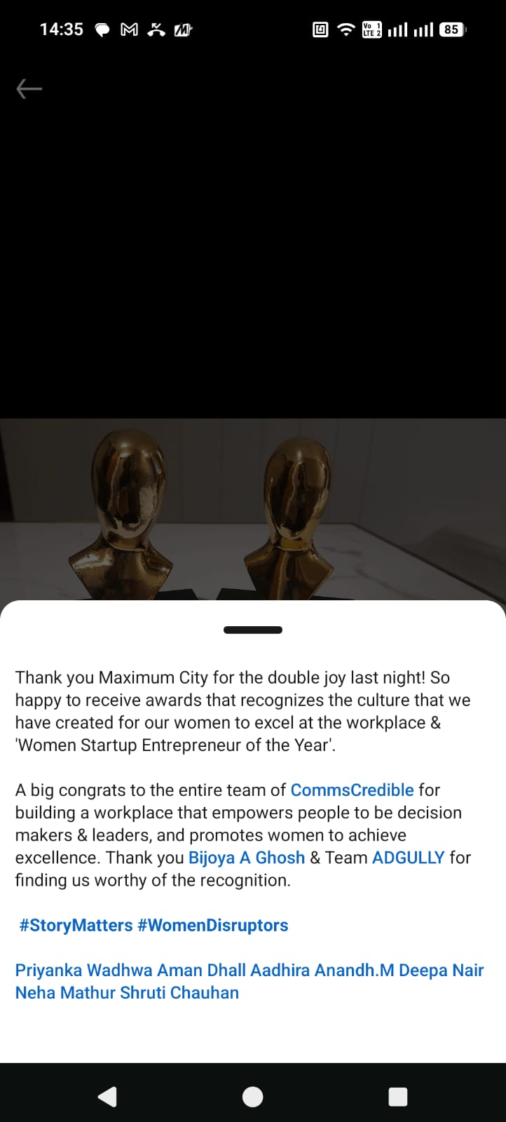 Women Disruptors trophies